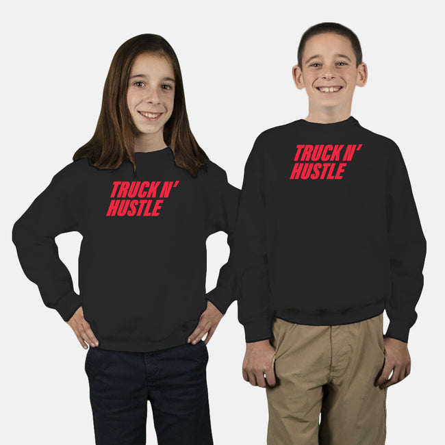 TNH Red-Youth-Crew Neck-Sweatshirt-truck-n-hustle