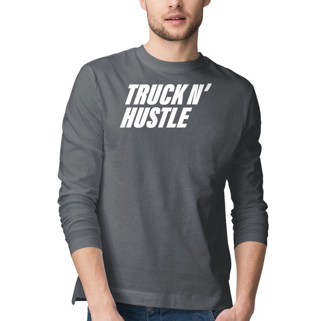 TNH White-Mens-Long Sleeved-Tee-truck-n-hustle