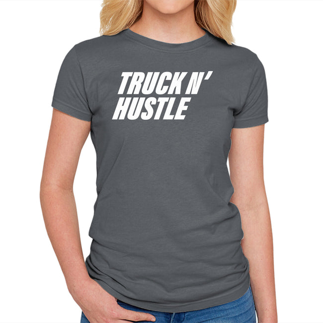 TNH White-Womens-Fitted-Tee-truck-n-hustle