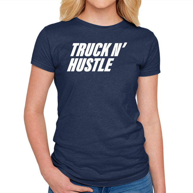 TNH White-Womens-Fitted-Tee-truck-n-hustle