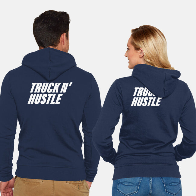TNH White-Unisex-Zip-Up-Sweatshirt-truck-n-hustle