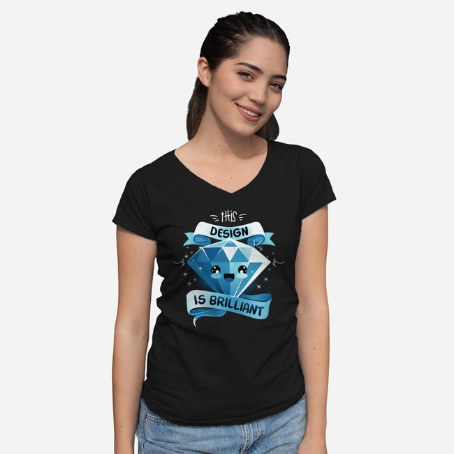 Parul Test-Womens-V-Neck-Tee-Lalmani Artist