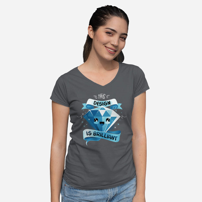 Parul Test-Womens-V-Neck-Tee-Lalmani Artist