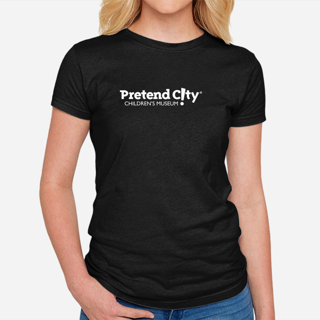 Pretend City White-womens fitted tee-Pretend City