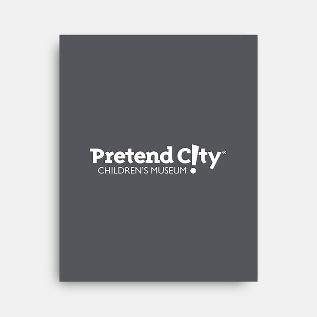 Pretend City White-none stretched canvas-Pretend City