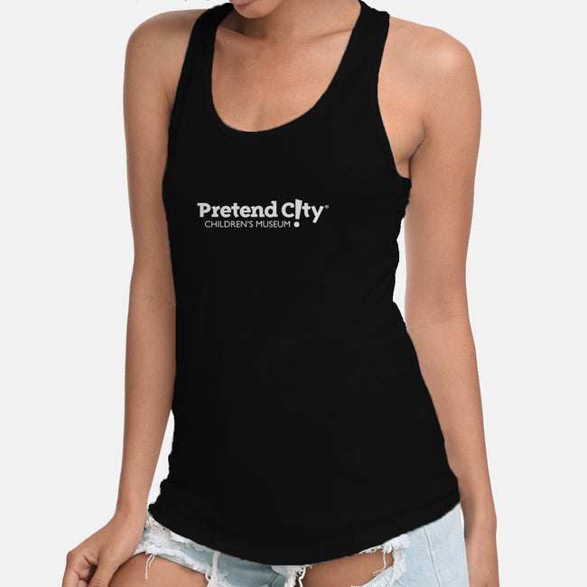 Pretend City White-womens racerback tank-Pretend City