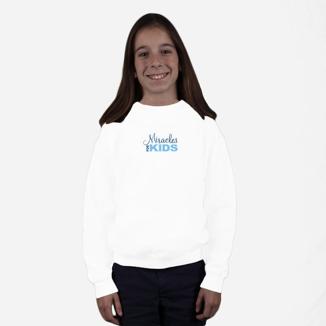 Miracles For Kids Stacked-youth crew neck sweatshirt-Miracles For Kids