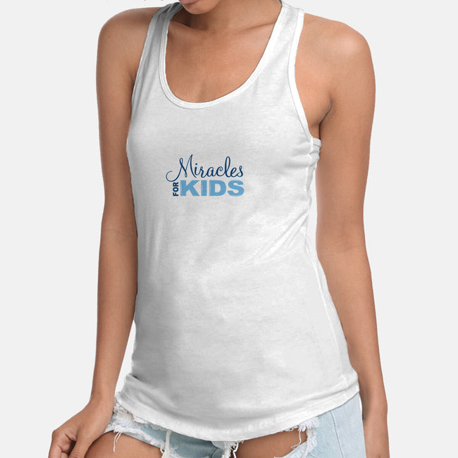 Miracles For Kids Stacked-womens racerback tank-Miracles For Kids