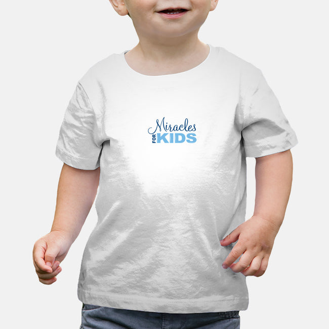 Miracles For Kids Stacked-baby basic tee-Miracles For Kids