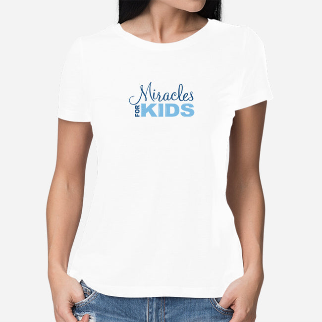 Miracles For Kids Stacked-womens basic tee-Miracles For Kids