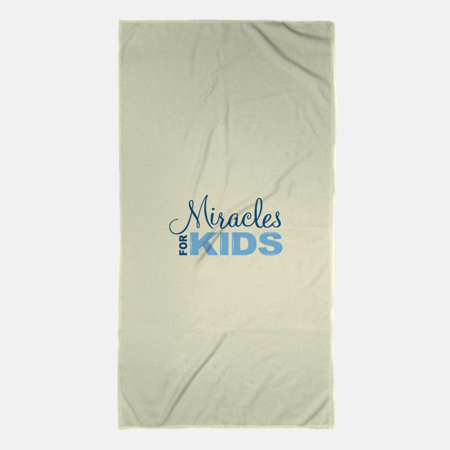 Miracles For Kids Stacked-none beach towel-Miracles For Kids