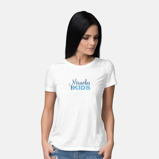 Miracles For Kids Stacked-womens basic tee-Miracles For Kids