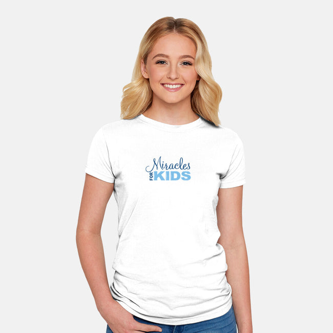 Miracles For Kids Stacked-womens fitted tee-Miracles For Kids