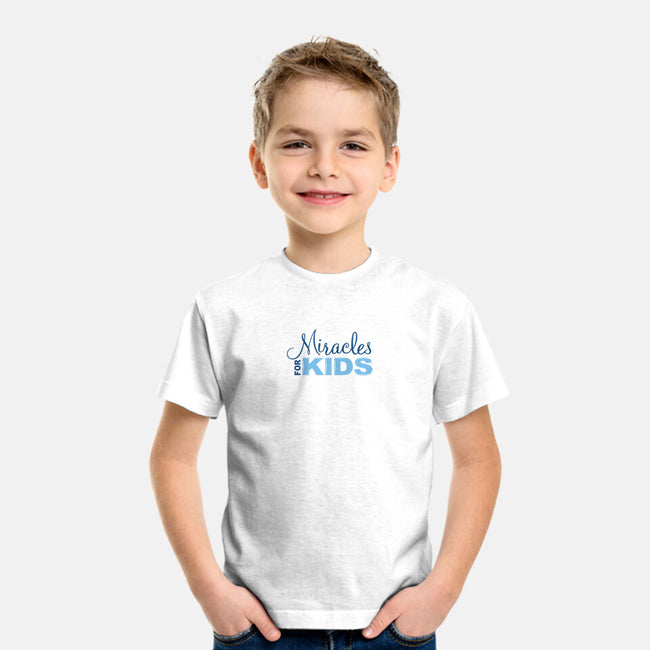 Miracles For Kids Stacked-youth basic tee-Miracles For Kids