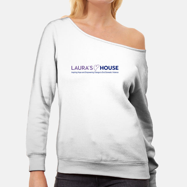 Laura's House-womens off shoulder sweatshirt-Laura's House