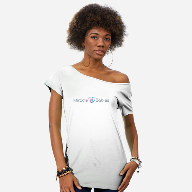 Miracle Babies Classic-womens off shoulder tee-Miracle Babies