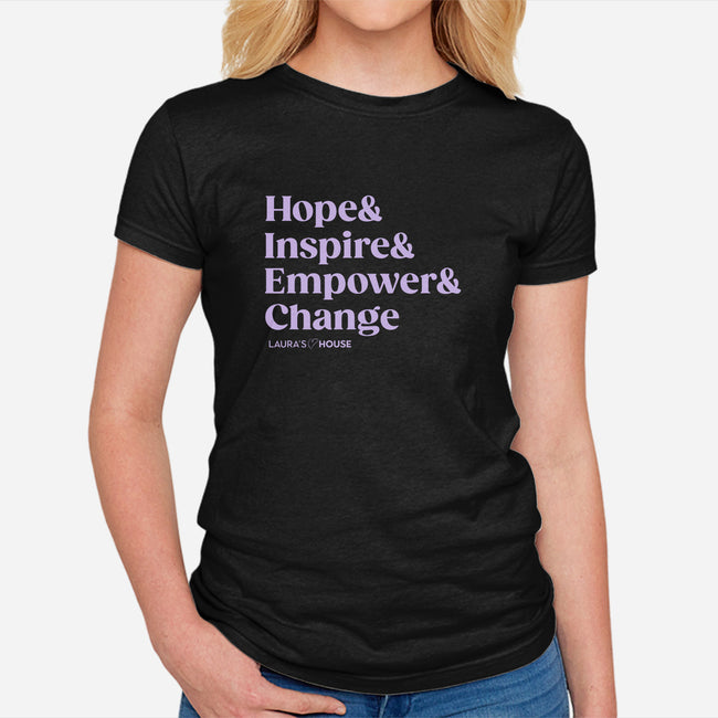 Inspire-womens fitted tee-Laura's House