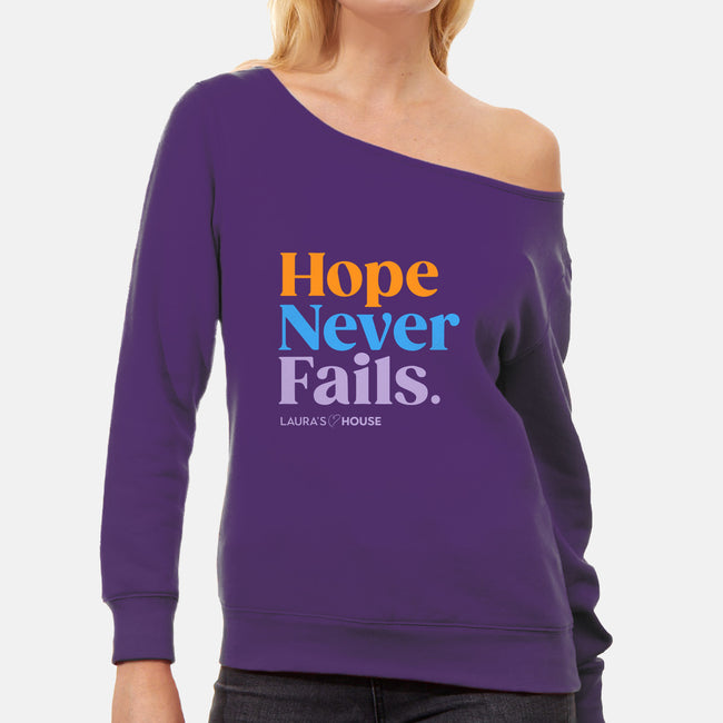 Hope-womens off shoulder sweatshirt-Laura's House