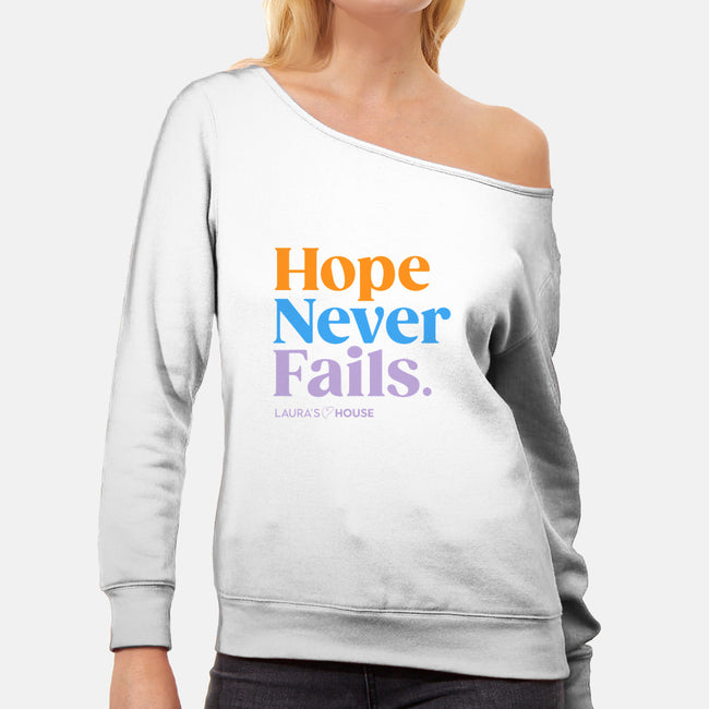 Hope-womens off shoulder sweatshirt-Laura's House
