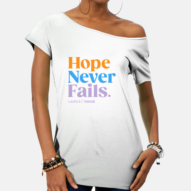 Hope-womens off shoulder tee-Laura's House