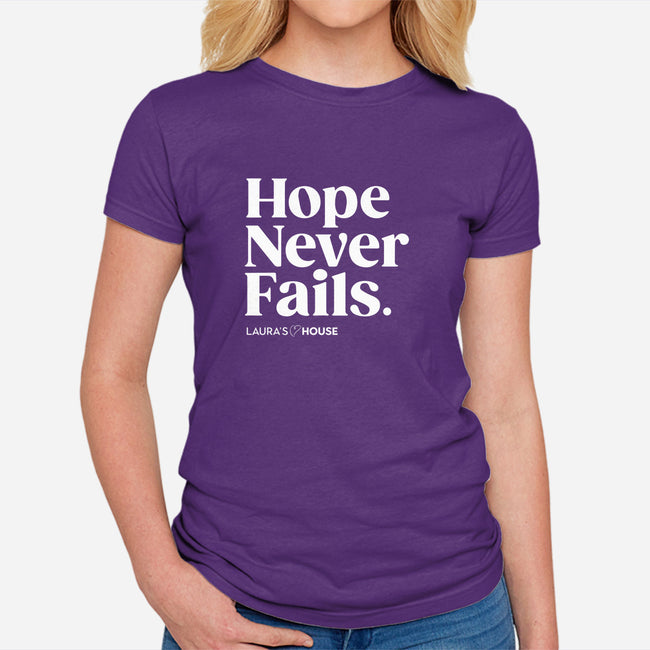 Never Fails-womens fitted tee-Laura's House