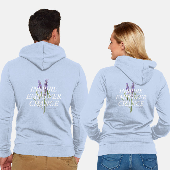 Lavender-unisex zip-up sweatshirt-Laura's House