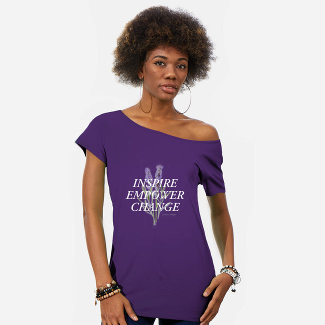 Lavender-womens off shoulder tee-Laura's House