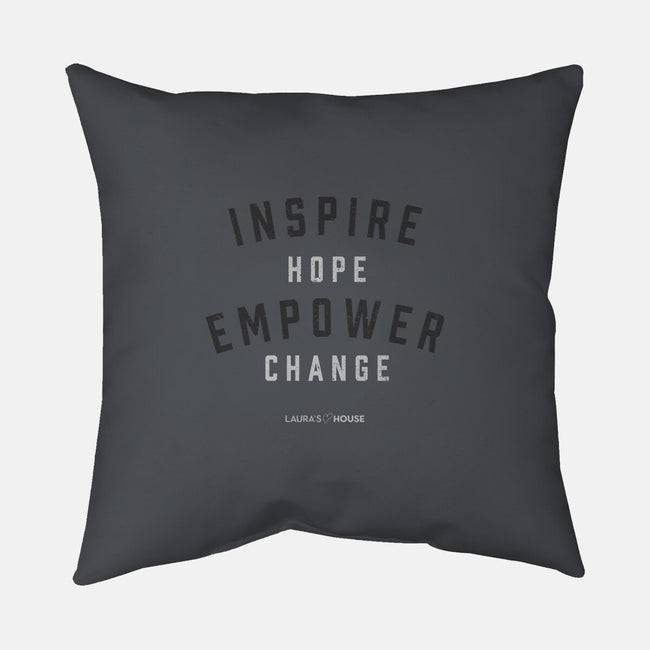 Empower-none removable cover throw pillow-Laura's House