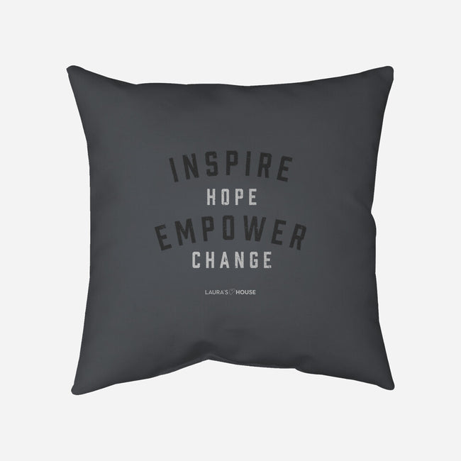 Empower-none removable cover throw pillow-Laura's House