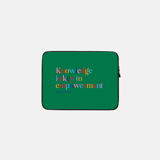 Knowledge-none zippered laptop sleeve-Laura's House