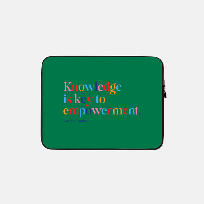 Knowledge-none zippered laptop sleeve-Laura's House
