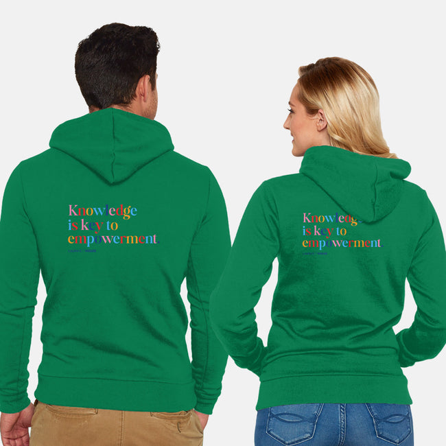 Knowledge-unisex zip-up sweatshirt-Laura's House