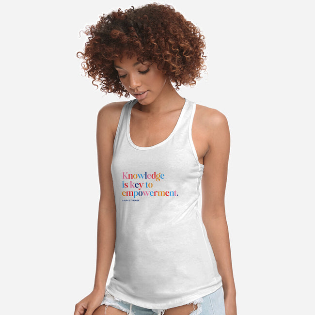 Knowledge-womens racerback tank-Laura's House