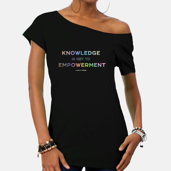 The Key-womens off shoulder tee-Laura's House