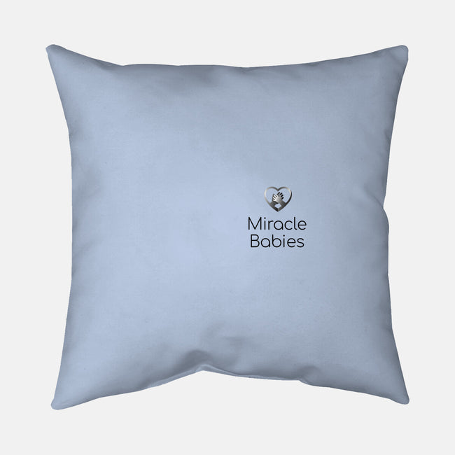 Miracle Babies Pocket Tee Black-none removable cover w insert throw pillow-Miracle Babies