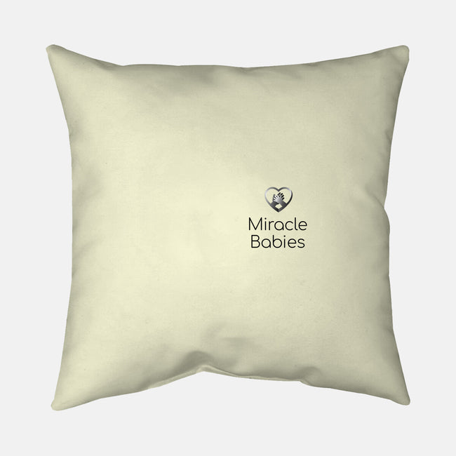 Miracle Babies Pocket Tee Black-none removable cover w insert throw pillow-Miracle Babies