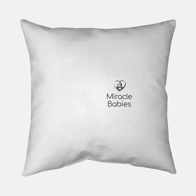 Miracle Babies Pocket Tee Black-none removable cover w insert throw pillow-Miracle Babies