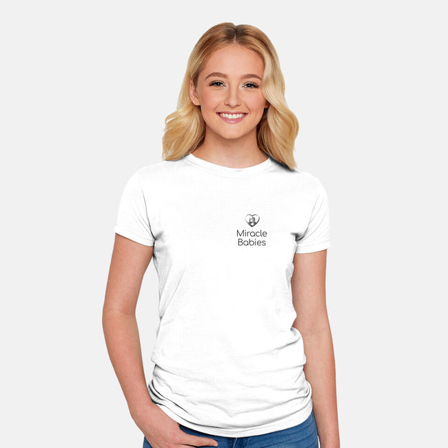 Miracle Babies Pocket Tee Black-womens fitted tee-Miracle Babies