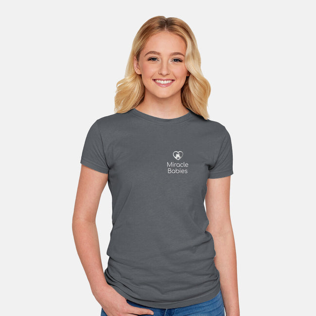 Miracle Babies Pocket Tee White-womens fitted tee-Miracle Babies